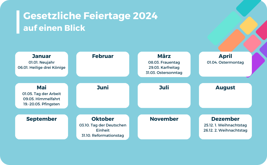 Die Gesetzlichen Feiertage 2024 In Deutschland